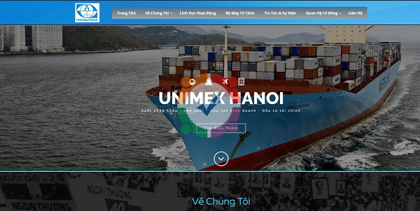 Mẫu website công ty xuất nhập