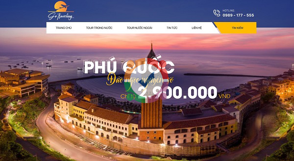 Mẫu website du lịch bán tour đẹp