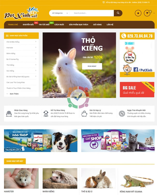 Mẫu web shop bán đồ thú cưng 3