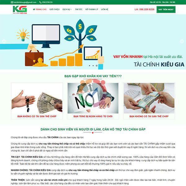 Mẫu web tài chính cho vay 4