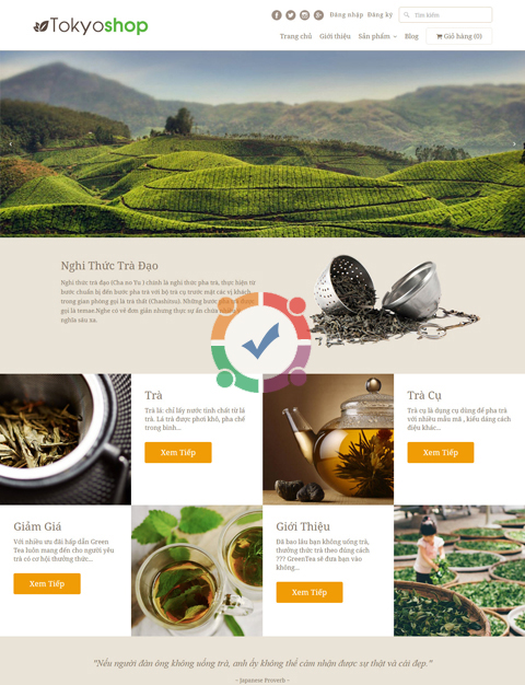 Mẫu  website bán đồ ăn