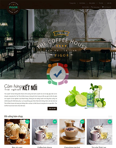 Mẫu  website bán đồ ăn