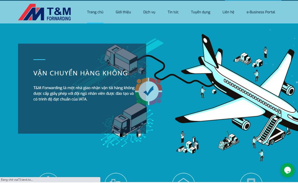 Mẫu website công ty vận chuyển logistics