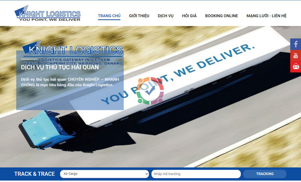 Mẫu website công ty vận chuyển logistics