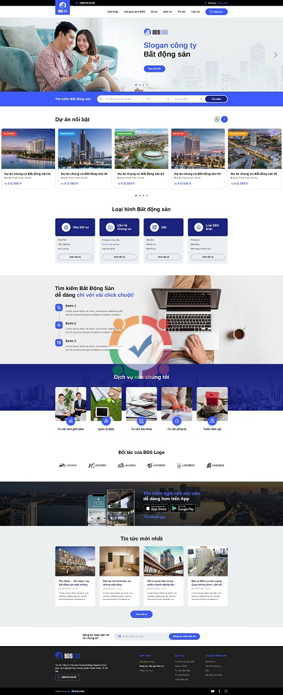 Mẫu website bất động sản chốt sale tốt