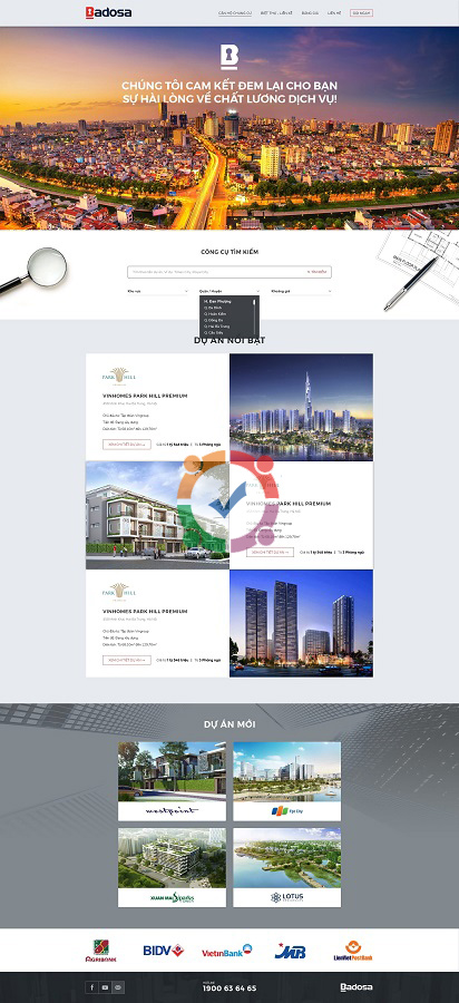 Mẫu website bất động sản chốt sale tốt