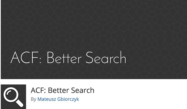 ACF: Better Search