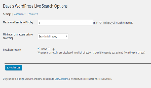 Daves WordPress Live Search