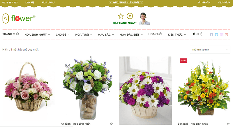 Thiết kế web shop hoa