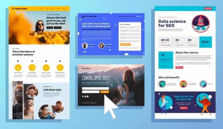 Web landing page