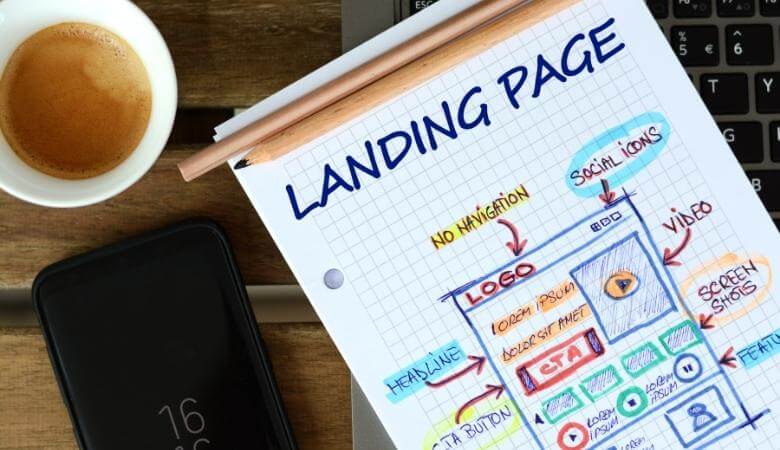 Web landing page