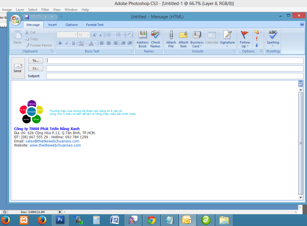 Hướng dẫn tạo chữ ký trong Outlook Mẫu chữ ký đẹp trong outlook