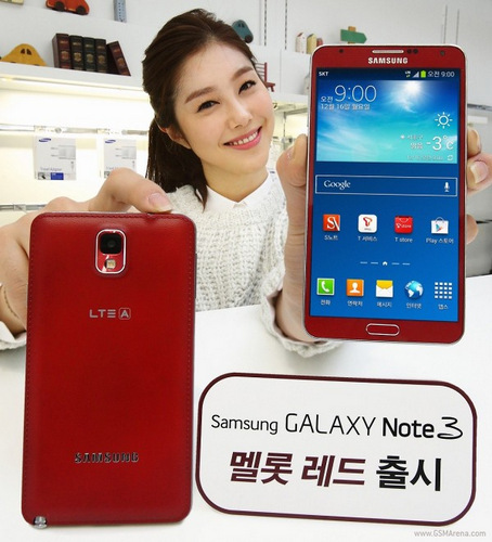 Note 3 thêm phiên bản màu đỏ. Ảnh: GSMArena.