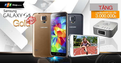 FPT Shop bán độc quyền Samsung Galaxy S5 màu vàng