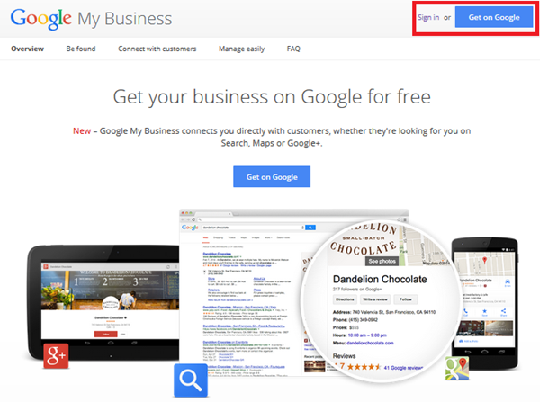 Vào phần Google My Business