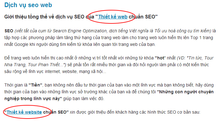 Seo onpage cho nội dung bài viết