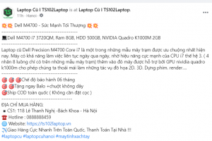 Content bán laptop máy tình quảng cáo online Facebook Zalo Tiktok Web