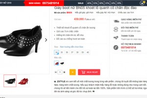 Thiết kế website bán giày mẫu website bán giày dép chuẩn seo Google