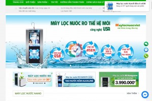Thiết kế web bán máy lọc nước lọc không khí marketing seo web ra đơn