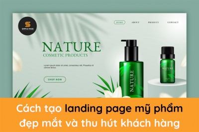 Mẫu landing page bán hàng mỹ phẩm quảng cáo seo ra đơn 100%