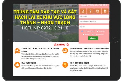 Mẫu landing page trung tâm đào tạo lái xe ô tô xe máy chuyển đổi cao