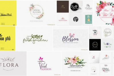 Thiết kế logo shop hoa tươi đẹp tạo logo shop hoa tươi online miễn phí