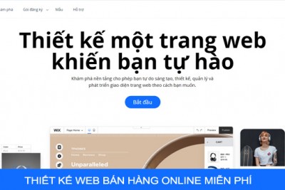 Thiết kế web bán hàng online miễn phí bằng WordPress Google Wix