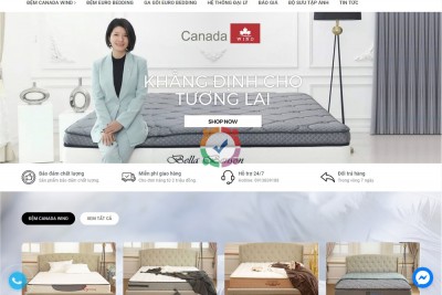 Thiết kế website chăn ga gối đệm marketing seo web tổng thể ra đơn